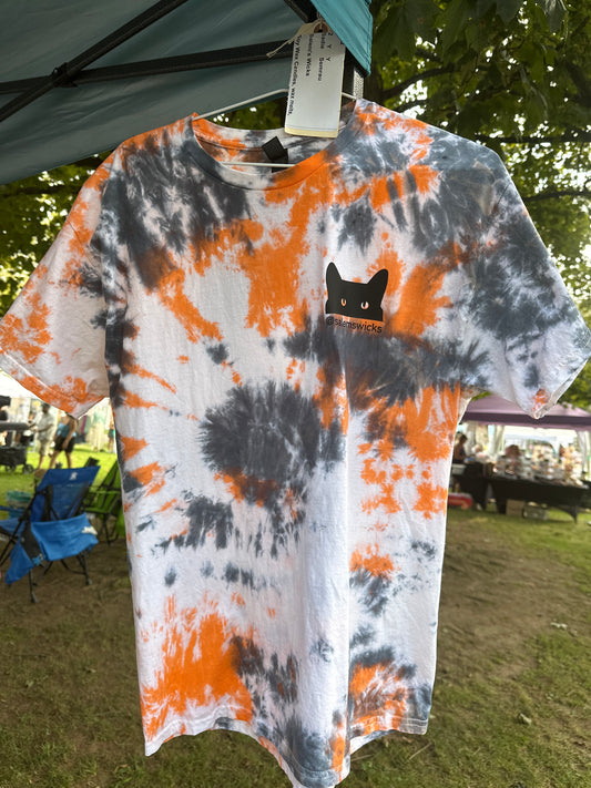 Orange and Black Tie Dye Tshirt